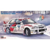 Hasegawa 1/24 Mitsubishi Lancer GSR Evolution III 1996 Swedish Rally Winner 20407 Plastic Model Kit