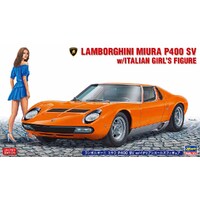 Hasegawa 1/24 Lamborghini Miura P400 SS w/Italian Girl's Figure 20423 Plastic Model Kit