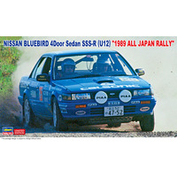 Hasegawa 1/24 Nissan Bluebird 4 Door Sedan SSS-R (U12) "1989 All Japan Rally" Plastic Model Kit