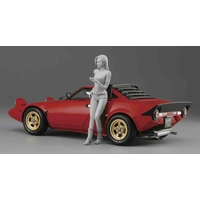 Hasegawa 1/24 Lancia Stratos HF "Stradale" w/Italian Girls Figure Plastic Model Kit