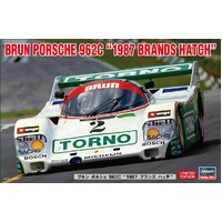 Hasegawa 1/24 Brun Porsche 962C 1987 Brands Hatch Plastic Model Kit