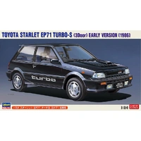 Hasegawa 1/24 Toyota Starlet EP71 Turbo-S (3-Door) Early Version Plastic Model Kit
