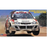 Hasegawa 1/24 Mitsubishi Lancer Evolution III 1996 Safari Rally Winner Plastic Model Kit