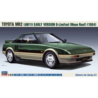 Hasegawa 1/24 Toyota MR2 (AW11) Early Version G-Limited (Moon Roof) (1984) Plastic Model Kit