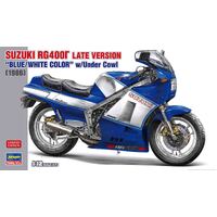 Hasegawa 1/12 SUZUKI RG400 Gamma LATE VERSION "BLUE/WHITE COLOR" w/Under Cowl Plastic Model Kit