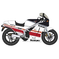 Hasegawa 1/12 Suzuki RG500? Late Version "Red/White Color" Plastic Model Kit