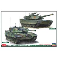 Hasegawa 1/72 M-1 Abrams & Leopard 2 "NATO Main Battle Tank Combo" (Two kits in the box) Plastic Model Kit