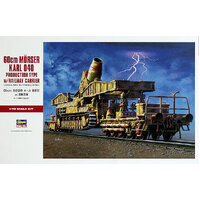 Hasegawa 1/72 60cm MORSER Karl 040 Production Type w/Railway Carrier Plastic Model Kit