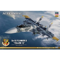 Hasegawa 1/72 Su-33 FLANKER D "ACE COMBAT YELLOW 13" 52112 Plastic Model Kit