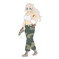 Hasegawa Egg Girls Collection No.11 "Lucy Mcdonnell"�(Army) w/ Hughes 500 52223 Plastic Model Kit