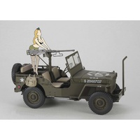 Hasegawa 1/24 1/4 Ton 4×4 Utility Truck (Cal. 50 M2 Machine Gun) w/Blond Girl’s Figure Model Kit