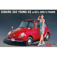 Hasegawa 1/24 Subaru 360 Young-SS w/60's Girl's Figure Plastic Model Kit
