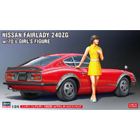 Hasegawa 1/24 Nissan Fairlady 240ZG w/ 70's Girl Figure Plastic Model Kit