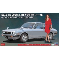 Hasegawa 1/24 Isuzu 117 Coupe Late Model (XE) Plastic Model Kit with Cool Beauty Girl Figure