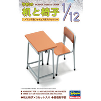 Hasegawa 1/12 School Desk & Chair 62001 Plastic Model Kit