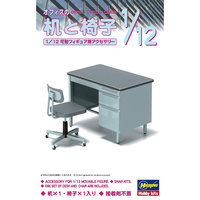 Hasegawa 1/12 Office Desk & Chair 62003 Plastic Model Kit