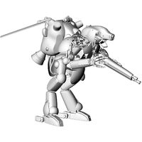 Hasegawa 1/20 Space Type Humanoid Unmanned Interceptor Großer Hund "Schwarzer Hund" Plastic Model Kit