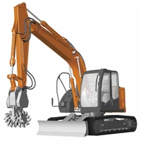 Hasegawa 1/35 Hitachi Construction Machinery Excavator Zaxis 135US Cutter Heads (TBA) Plastic Model Kit