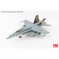 Hobby Master 1/72 F/A-18C "Hornet" J-5011, Staffel 11, Swiss Air Force, 2020 Diecast