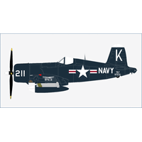 Hobby Master 1/48 F4U-4 Corsair White 211, flown by Ensign Jesse L. Brown, VF-32, USS Leyte, 4th Dec 1950 Diecast Aircraft