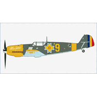 Hobby Master 1/48 BF 109E-3 "Hai Fetito" No.9, Lt. loan Di Cesare, Grupul 7, Romanian Air Force, Karpovka-Stalingrad, Nov 1941