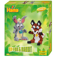 Hama Gift Box - 3D Fox & Rabbit