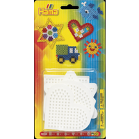 Hama Beads - Pegboard Blister - Small Square, Hexagon, Heart, Star, Circle