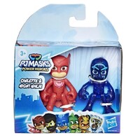 PJ Masks Power Heroes 2 pack Owlette and Night Ninja Figures