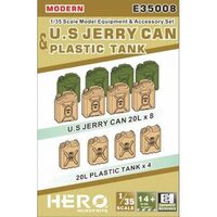 Hero Hobby E35008 1/35 Modern US Jerry Can & Plastic Tank Plastic Model Kit