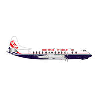 Herpa 1/200 British World Airlines Vickers Viscount 800 - 25th anniversary last flight Diecast Aircraft