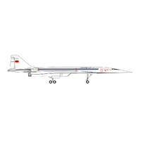 Herpa 1/200 Aeroflot Tupolev TU-144 – CCCP-77105 Diecast Aircraft