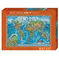Heye 2000pc Map Art Amazing World Puzzle