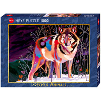 Heye 1000pc Precious Animals Night Wolf Jigsaw Puzzle