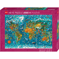 Heye 2000pc Map Of The World Jigsaw Puzzle
