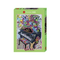 Heye 1000pc Laura Heine Quilt Art Sewn Piano Jigsaw Puzzle