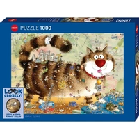 Heye 1000pc Look Closely;At The Cat  Jigsaw Puzzle