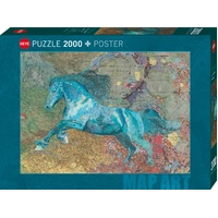 Heye 2000pc Cusick; Map Art, Map Horse  Jigsaw Puzzle