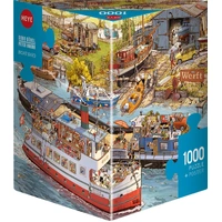 Heye 1000pc Triangular Box Gobel & Knorr, Boatyard  Jigsaw Puzzle
