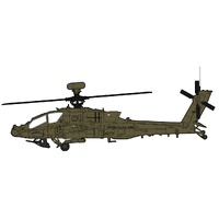 Hobby Master 1/72 AH-64E "Apache Guardian" 12-09025, 16th Combat Aviation Brigade , US Army Diecast Model Helicopter