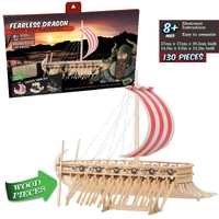 Fearless Dragon Viking Ship Wooden Building Kit