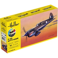 Heller 1/72 STARTER KIT P-40 Kitty Hawk w/RAAF decals Plastic Model Kit