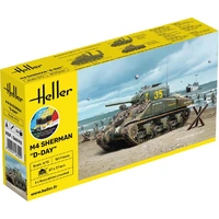 Heller 1/72 STARTER KIT M4 Sherman "D-Day" Plastic Model Kit