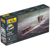 Heller 1/400 STARTER KIT U-Boat Type VII C Plastic Model Kit