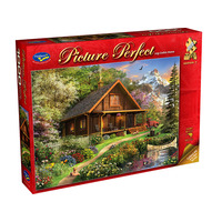 Holdson 1000pc Picture Perfect 7 Log Cabin Jigsaw Puzzle