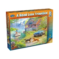 Holdson 1000pc Road Less Travelled Lake House Jigsaw Puzzle