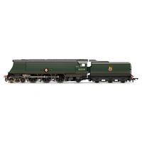 Hornby 1/76 OO Gauge BR Merchant Navy Late BR Green 35028 Clan Line Steam Generator Locomotive