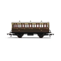 Hornby OO GWR, 4 Wheel Coach, 3RD Class, Fitted Lights, 1889 - ERA 2/3