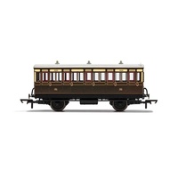 Hornby OO GWR, 4 Wheel Coach, 3RD Class, Fitted Lights, 1882 - ERA 2/3