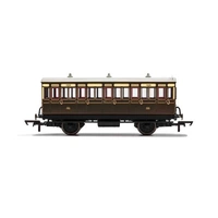 Hornby OO GWR, 4 Wheel Coach, 3RD Class, Fitted Lights, 1882 - ERA 2/3