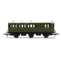 Hornby OO SR, 6 Wheel Coach, Brake 3RD Class, Fitted Lights, 3750 - ERA 3
